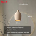 Modern beige cement led chandelier bedroom pendant light