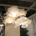 Modern beige & gray nordic paper pendant light living room