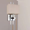 Modern beige ribbed fabric wall sconce bedroom light e12 e14 110v-120v