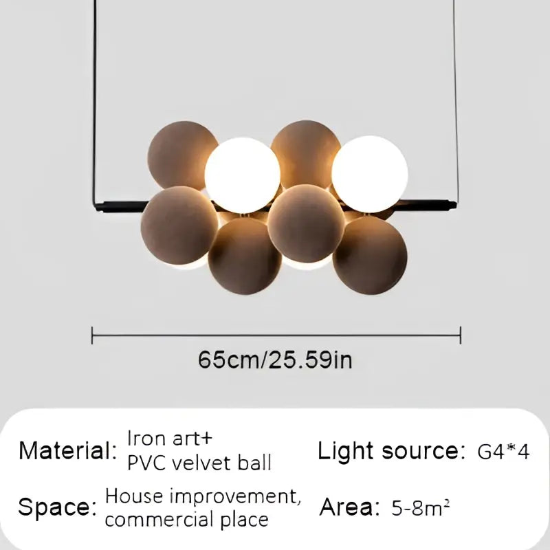 Modern beige & white abstracta pendant lamp dining room chandelier