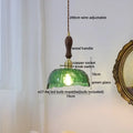 Modern bell ceramic led pendant light bedroom deer embossed decor
