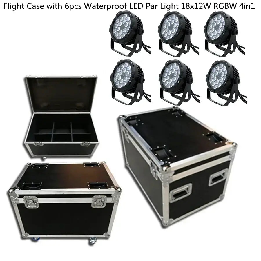 Modern black 18x18w rgbwa uv 6in1 led par lights party room decor