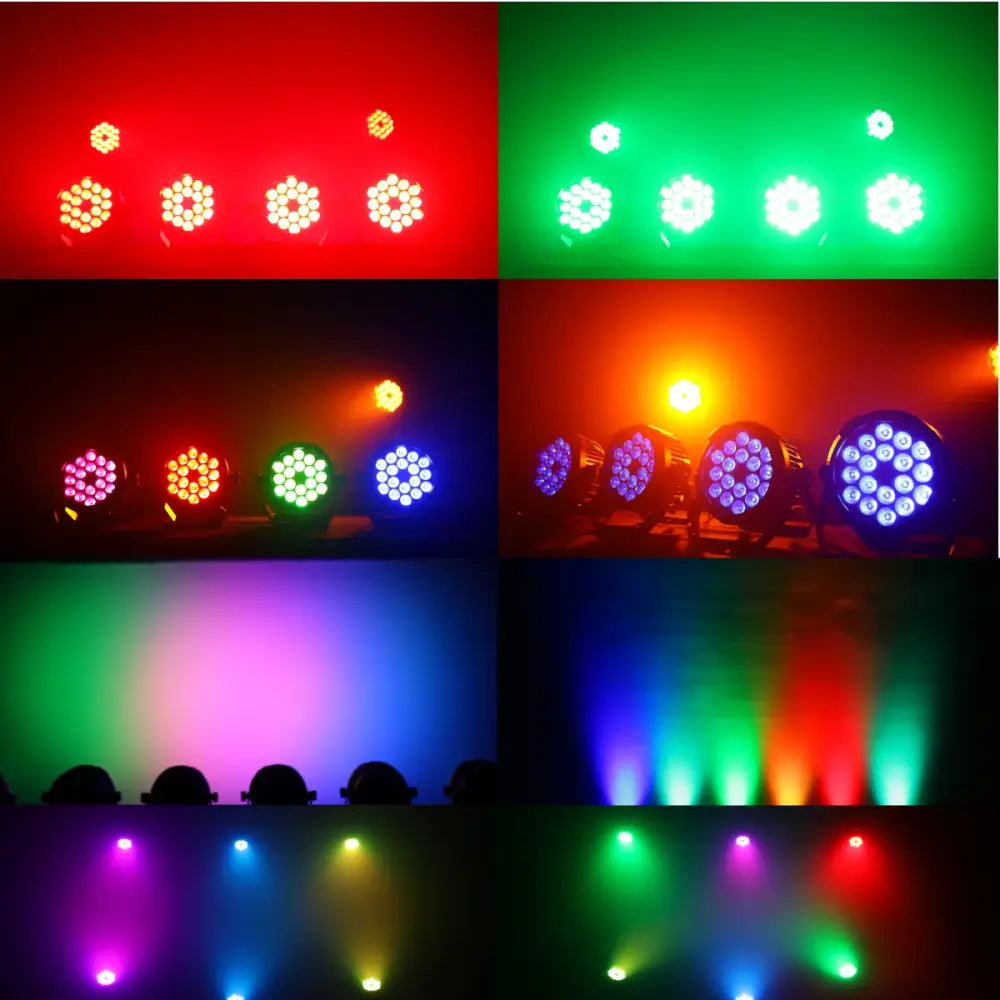Modern black 18x18w rgbwa uv 6in1 led par lights party room decor