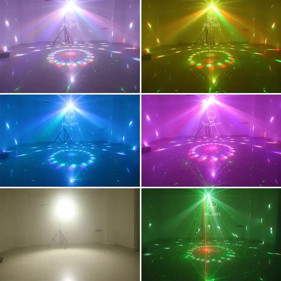Modern black 4-in-1 stage light crystal ball strobe uv blacklight