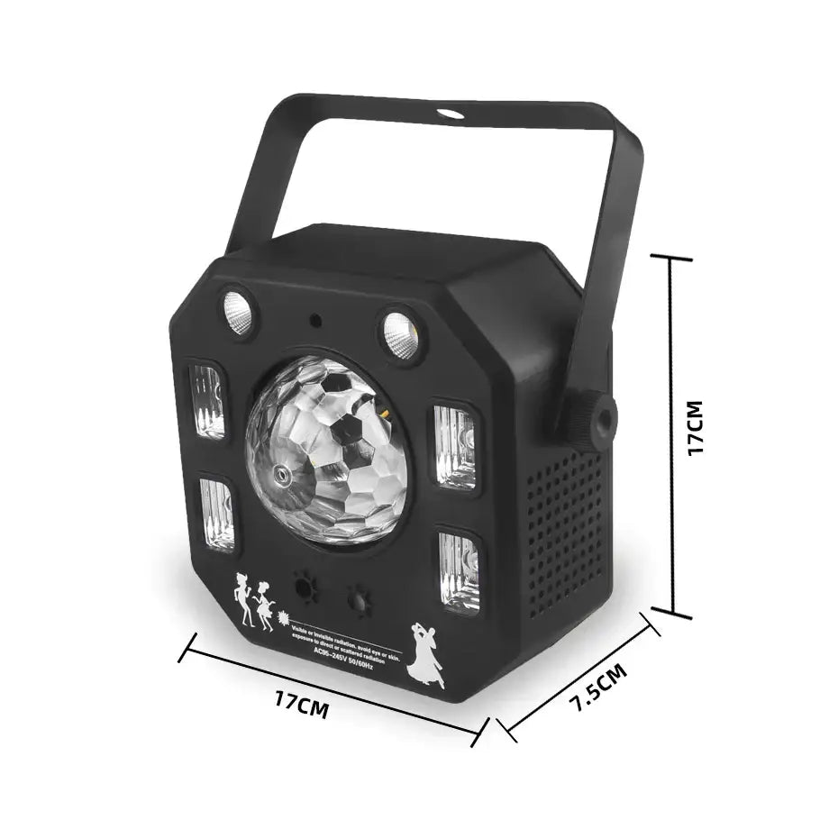 Modern black 4-in-1 stage light crystal ball strobe uv blacklight