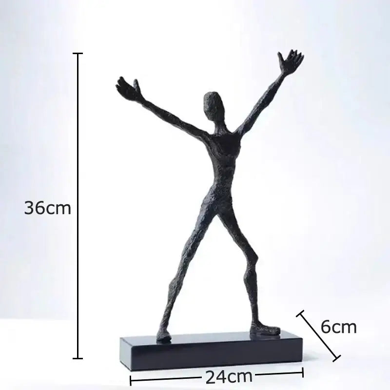 Modern black abstract lovers sculpture desk ornament bedroom decor