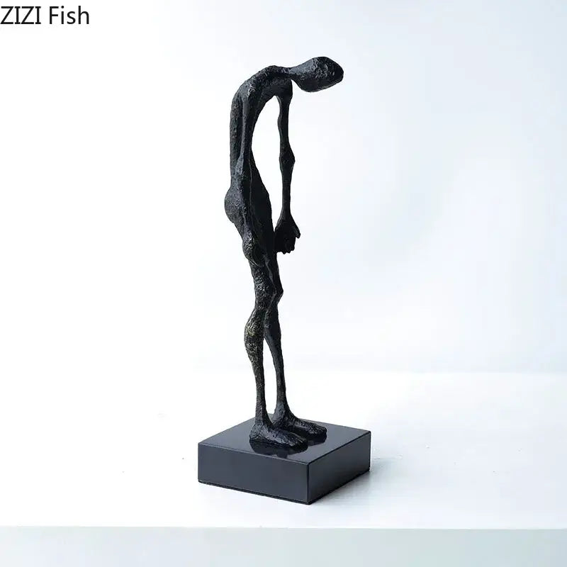 Modern black abstract lovers sculpture desk ornament bedroom decor