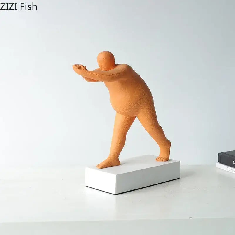 Modern black abstract resin sculpture living room figurine