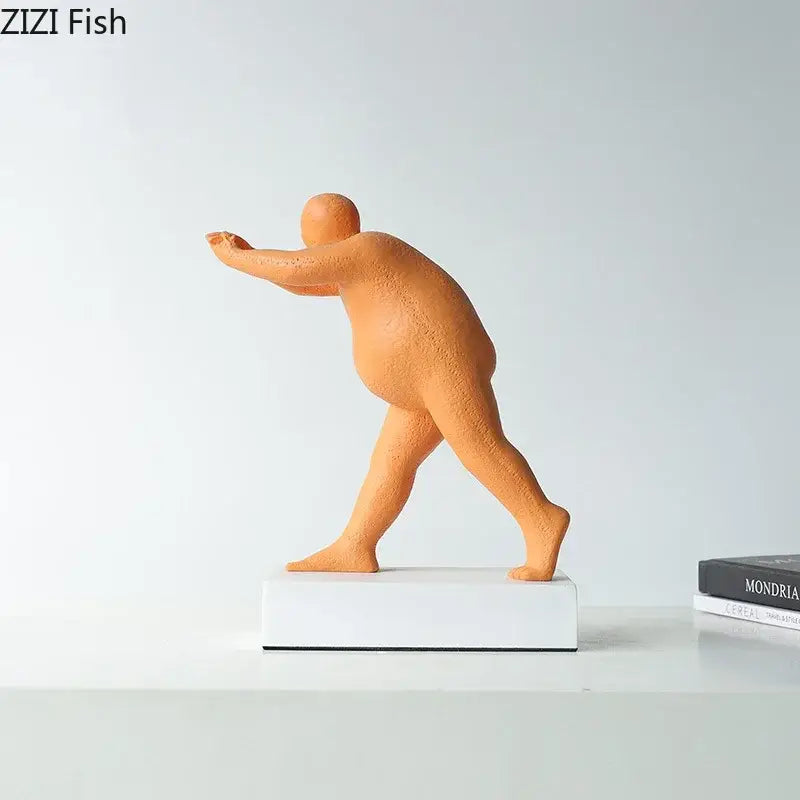 Modern black abstract resin sculpture living room figurine
