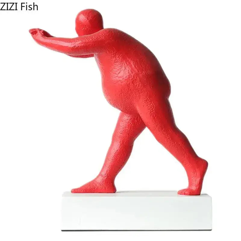 Modern black abstract resin sculpture living room figurine