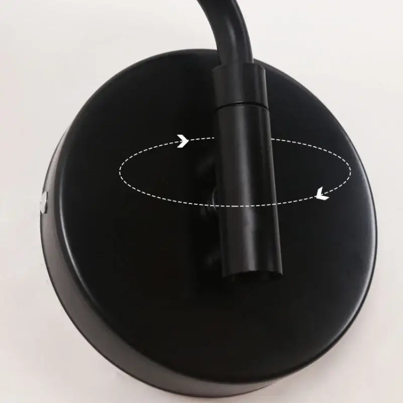 Modern black acrylic iron led wall lamp bedroom adjustable reading light