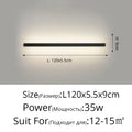Modern black acrylic led wall lamps bedroom shelf with hooks