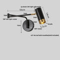 Modern black adjustable acrylic iron led wall lamp bedroom reading light