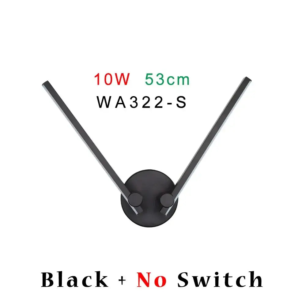 Modern black adjustable double arm wall light for living room