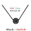 Modern black adjustable double arm wall light for living room