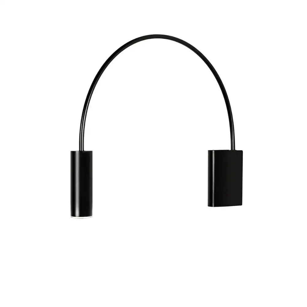 Modern black adjustable rocker wall lamp bedroom sconce