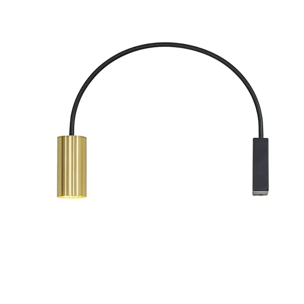 Modern black adjustable rocker wall lamp bedroom sconce