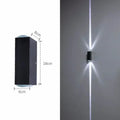 Modern black aluminum waterproof porch spot wall lamp for living room