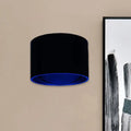 Modern black and blue velvet circle wall light bedroom kit