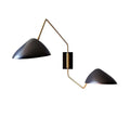Modern black and brass duckbill reading wall light bedroom sconce
