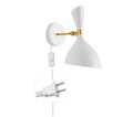 Modern black and brass industrial wall lamps for living room