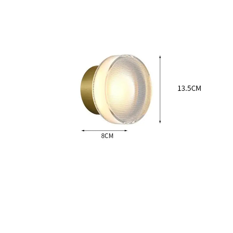 Modern black and clear acrylic wall sconce light bedroom lamp