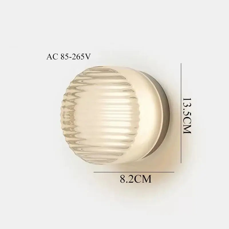 Modern black and clear acrylic wall sconce light bedroom lamp