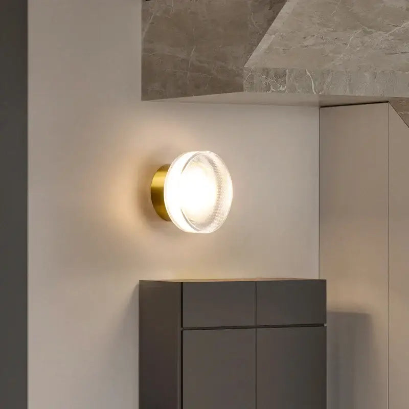 Modern black and clear acrylic wall sconce light bedroom lamp