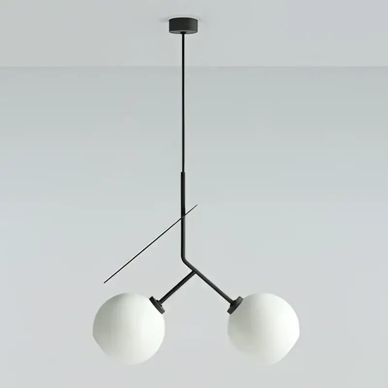 Modern black and crimson glass cherry pendant light dining room