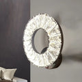 Modern black and crystal chrome wall sconce bedroom light