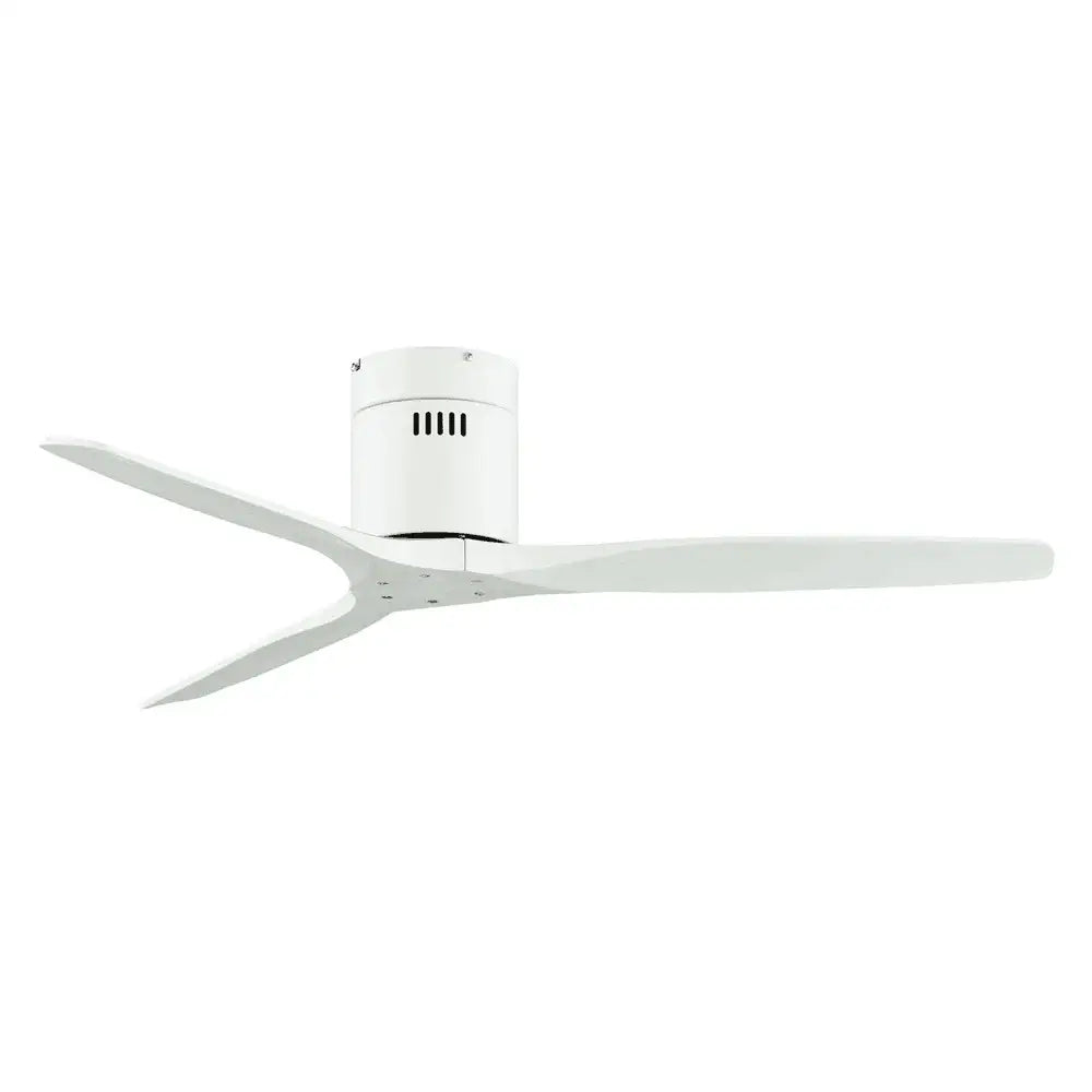 Modern black and dark brown ceiling fan with wood blades living room