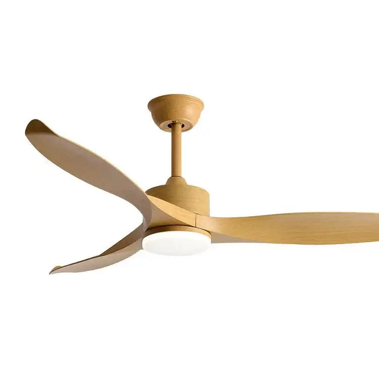 Modern black and dark wood copper dc ceiling fan living room remote