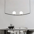 Modern black and gold bubble island light dining room pendant