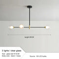 Modern black and gold glass ball pendant chandelier dining room