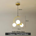 Modern black and gold glass ball pendant light for living room