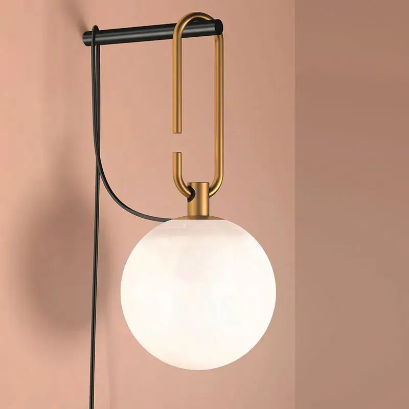 Modern black and gold glass ball pendant lights dining room chandelier