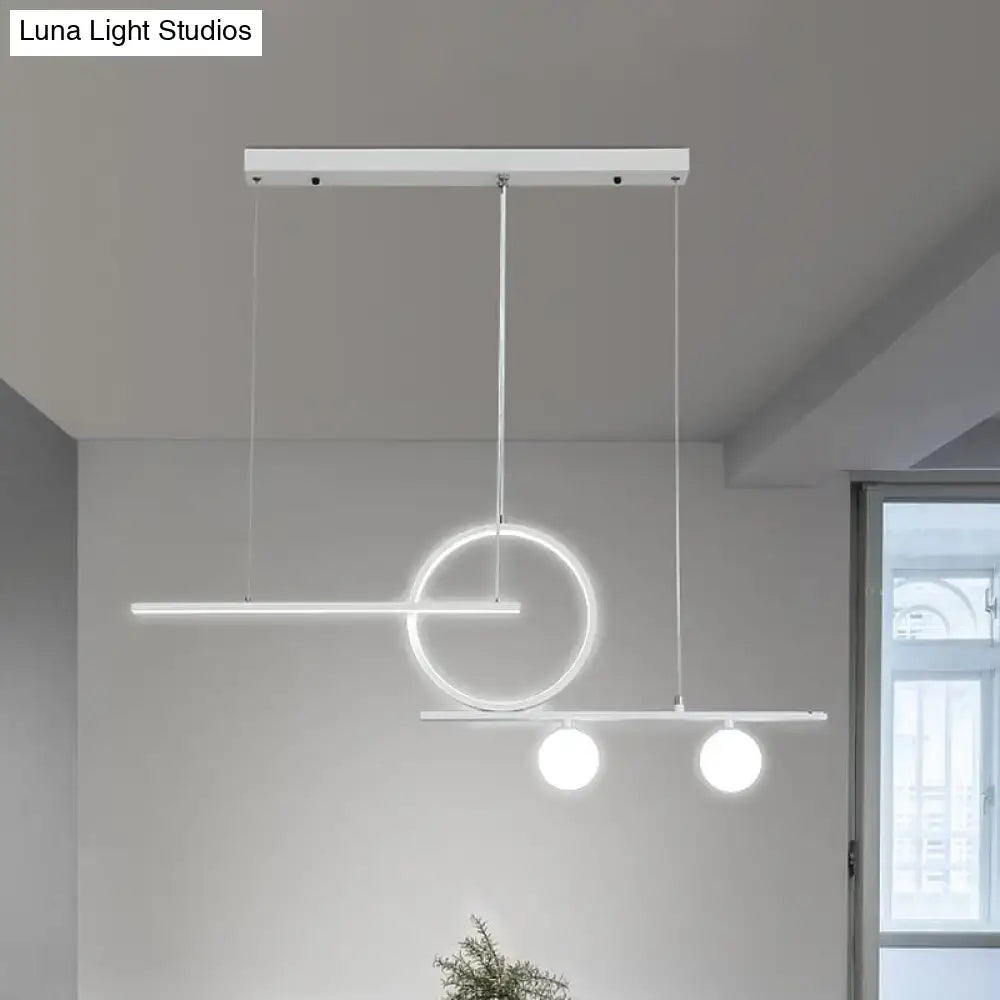 Modern black and gold ring island lighting – dining room ceiling light