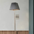 Modern black and nickel sconce light bedroom direct wired electric
