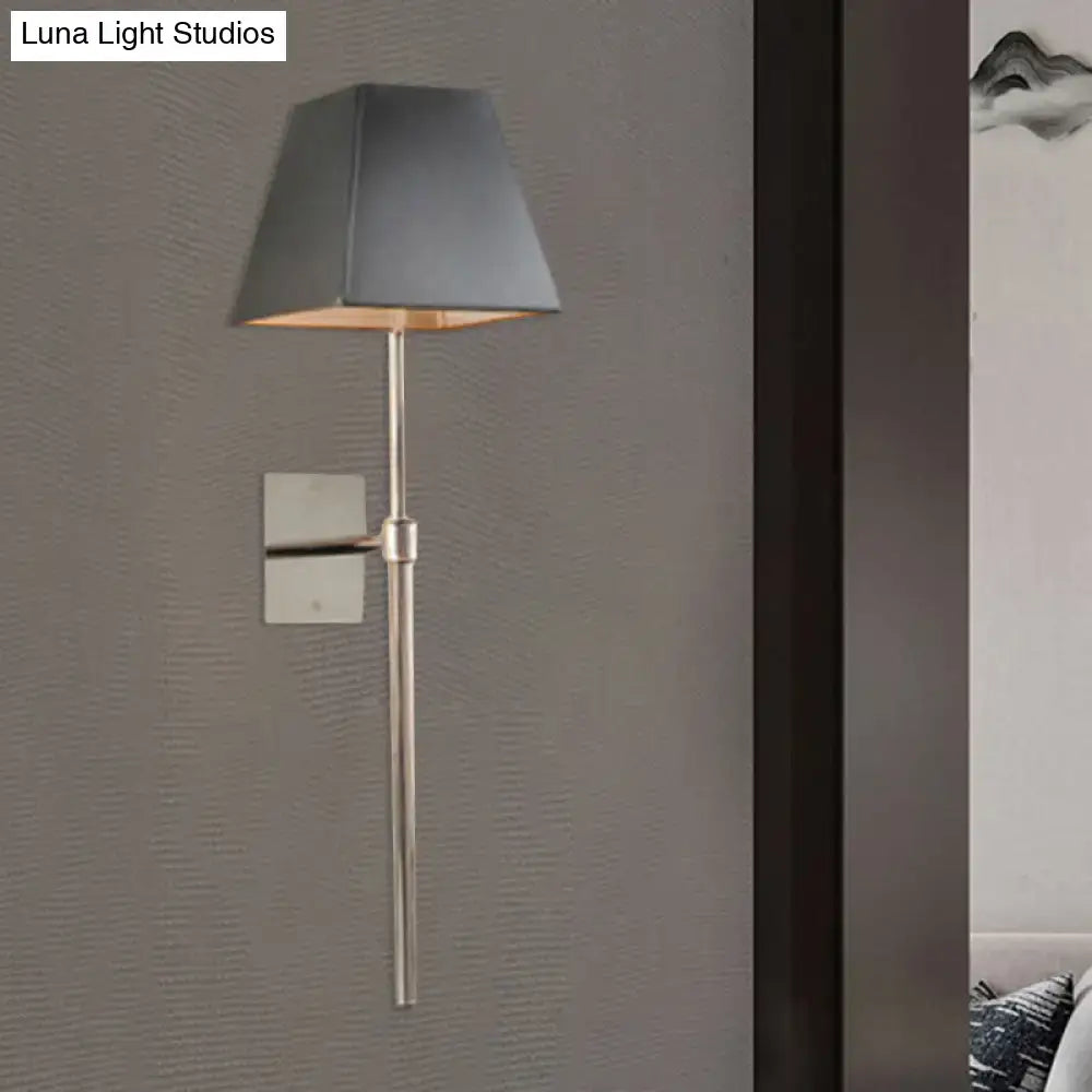 Modern black and nickel sconce light bedroom direct wired electric