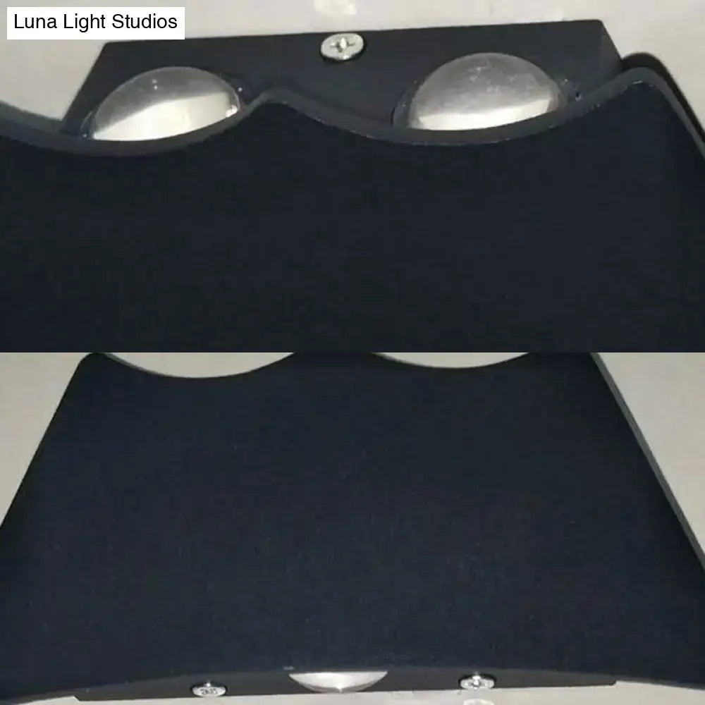 Modern black and silver led wall sconce bedroom light 110v-120v