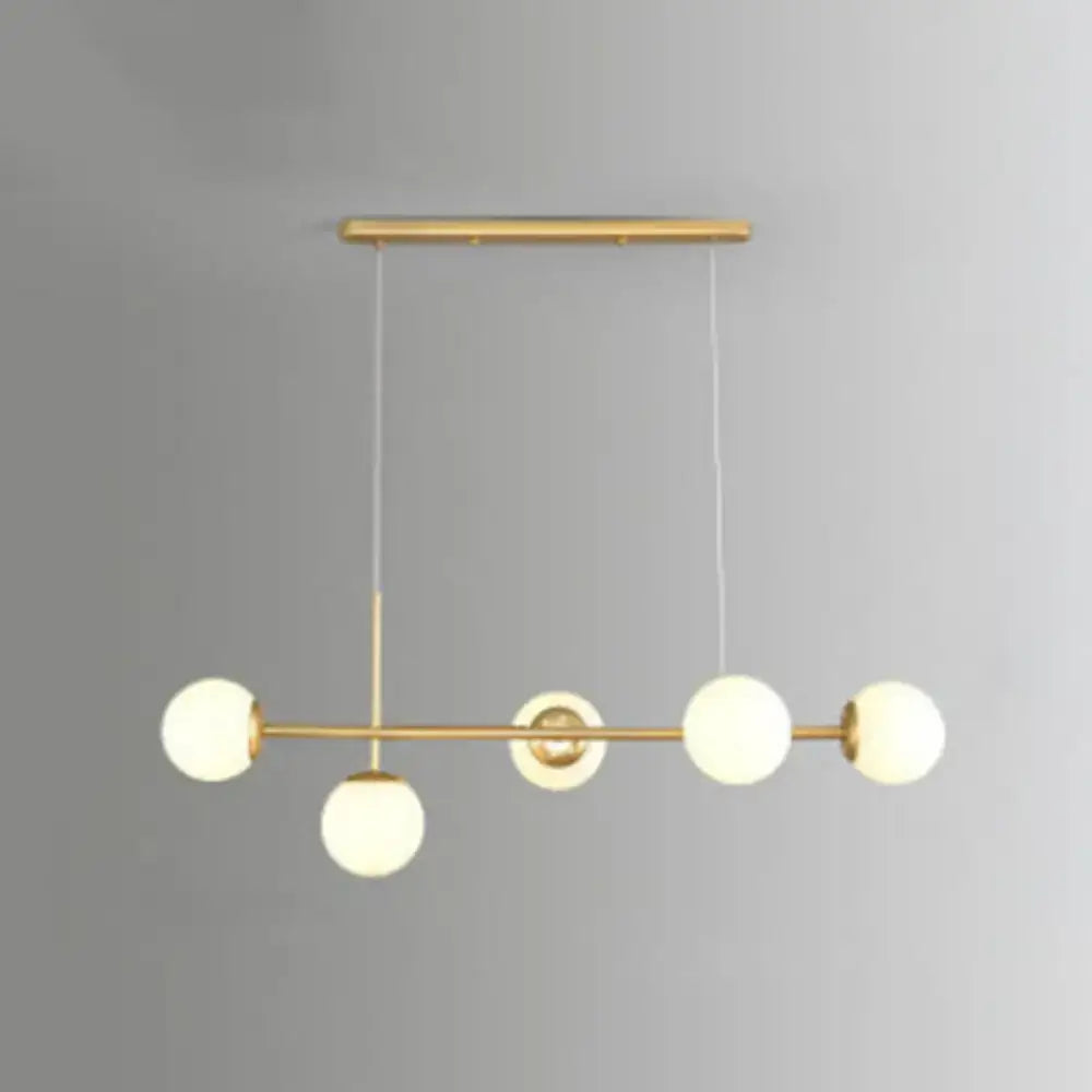 Modern black and white bird linear island pendant light dining room