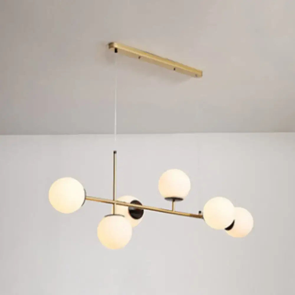 Modern black and white bird linear island pendant light dining room