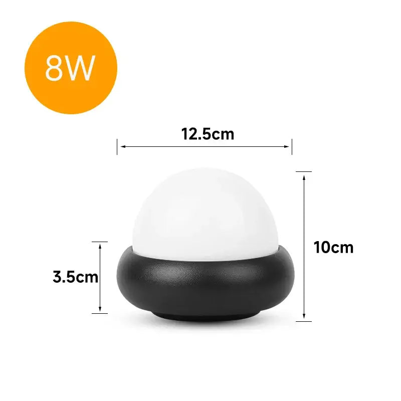 Modern black and white dome led wall lamp bedroom and garden light