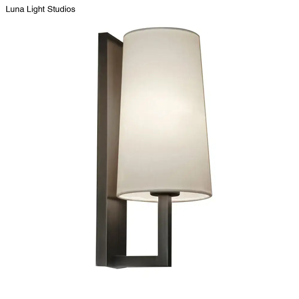 Modern black and white fabric wall lamp for bedroom lighting