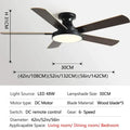 Modern black and wood ceiling fan light living room chandelier