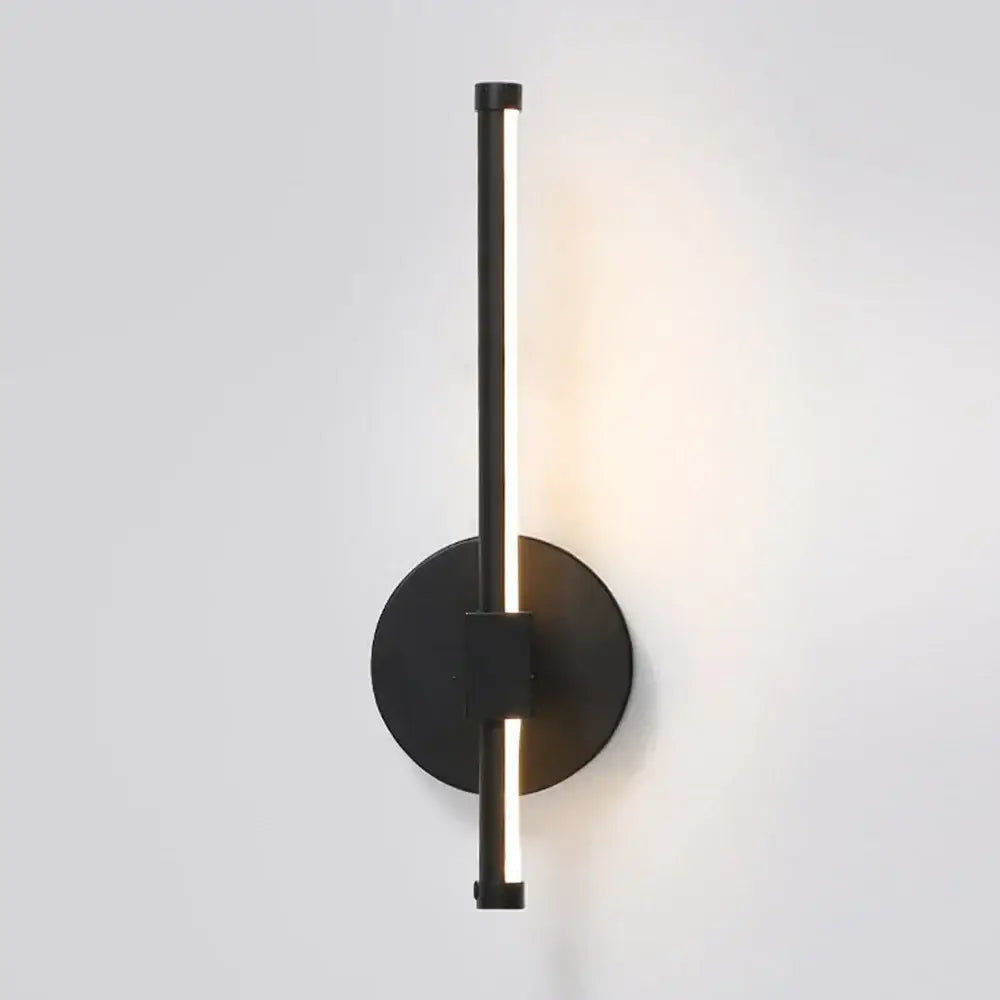 Modern black angular led wall light for bedroom decor