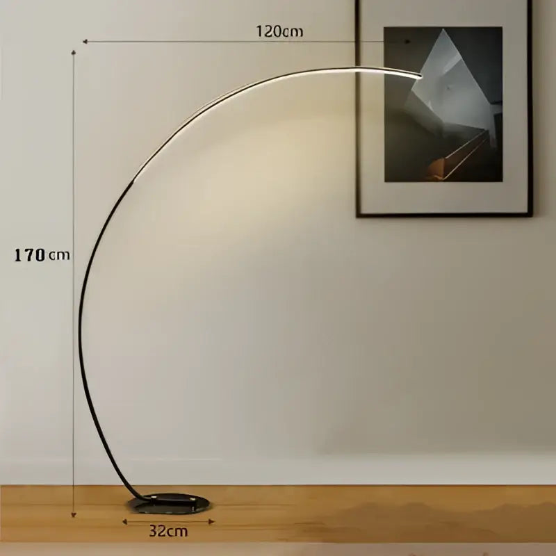 Modern black arc rgb led floor lamp for living room decor