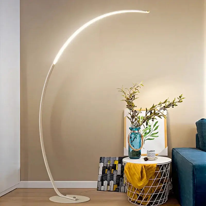 Modern black arc rgb led floor lamp for living room decor