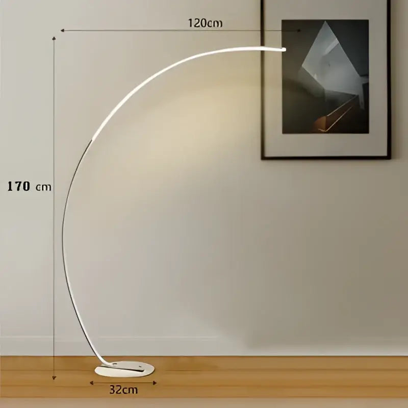 Modern black arc rgb led floor lamp for living room decor