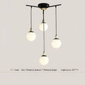 Modern black art glass ball molecule chandelier – living room light